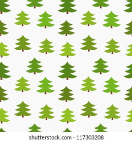 Christmas trees - seamless pattern