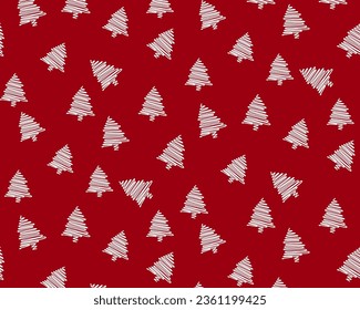 Christmas trees seamless pattern design vector. simple christmas tree background. pine trees patterns for wrapping paper, packaging, scrapbooking, fabrics and other decor.