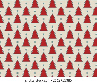 Christmas trees seamless pattern design vector. simple christmas tree background. pine trees patterns for wrapping paper, packaging, scrapbooking, fabric and other decor. 
