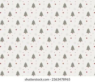 Árboles de Navidad, vector de diseño de patrones sin fisuras. fondo de árbol de navidad simple. motivos de pino para envolver papel, empaque, rayado, tejidos y otra decoración. 