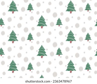 Christmas trees seamless pattern design vector. simple christmas tree background. pine trees patterns for wrapping paper, packaging, scrapbooking, fabrics and other decor. 
