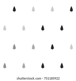 christmas trees seamless pattern. new year hand drown fir trees wrapping paper design, winter holiday decoration, black and silver christmas modern background
