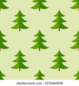 Christmas trees seamless pattern. Vector illustration.