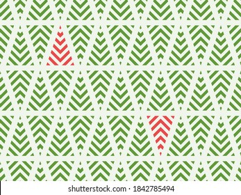 Christmas trees seamless pattern. Vector illustration.