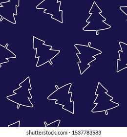 Christmas trees seamless repeat pattern for wrapping paper, wallpaper,background,textile,fabrics.
