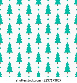 Árboles de Navidad sin fisuras patrón de bosque de invierno. Ilustración vectorial.