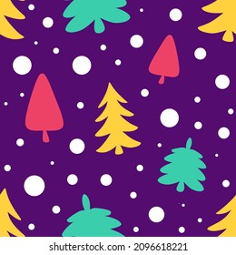 Árboles navideños de invierno fluido