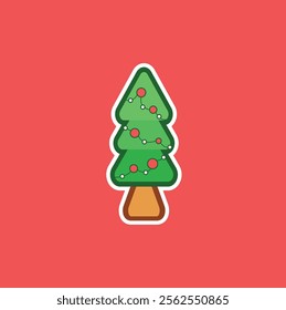 Christmas trees simple with color.