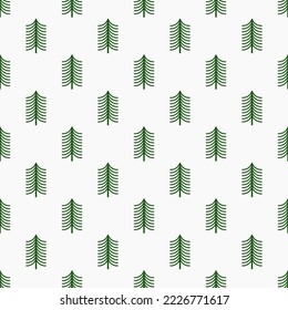 Christmas trees simple texture pattern. Vector illustration.