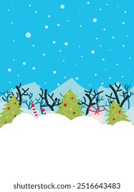 Christmas Trees and Snow Poster