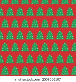 Christmas trees, snowflakes, winter holidays, Christmas, New Year, seamless pattern, vector