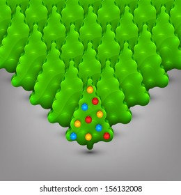 Christmas trees with toys
