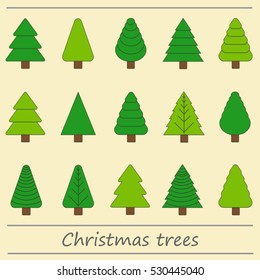 Christmas trees vector