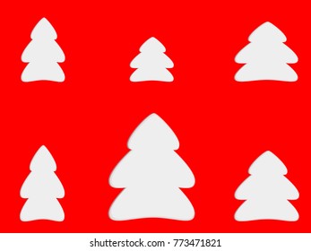 Christmas trees. Vector. 