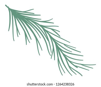 Christmas tree's vector brunch. New year tree.
