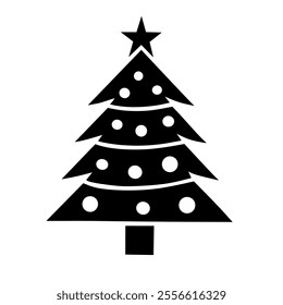 Christmas trees vector Icon on isolate 