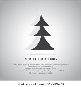 christmas trees vector icon set for greeting background