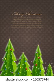 Christmas trees vector illustration.