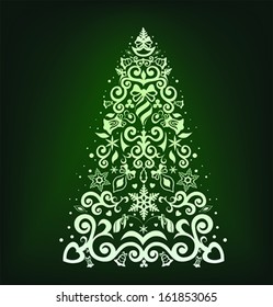 Christmas trees. Vector illustration