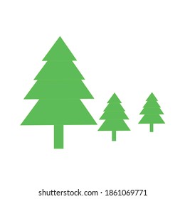Árboles de Navidad, ilustración vectorial sobre fondo blanco