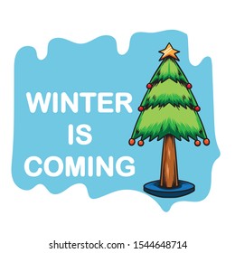 christmas trees vector illustration, winter, eps 10