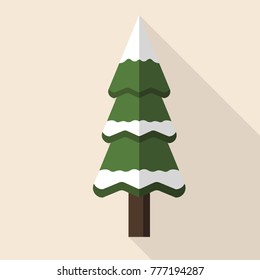 Christmas trees vector, modern flat design. Can be used for printed materials - leaflets, posters, business cards or for web.