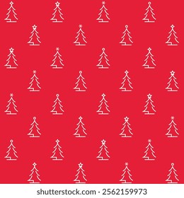 Christmas Trees Vector Seamless Pattern