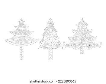 Weihnachtsbäume Vektor Silhouettes Design