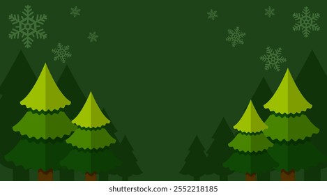 Christmas Trees wallpaper vector design for Christmas card, Festive greeting card background, Seasonal illustration for Banner, Winter, vector stock (Editable)