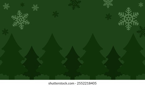 Christmas Trees wallpaper vector design for Christmas card, Festive greeting card background, Seasonal illustration for Banner, Winter, vector stock (Editable)