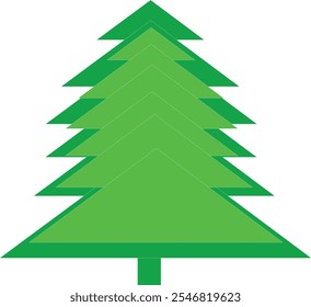 Christmas trees, which are vector shaped, are good for Christmas
