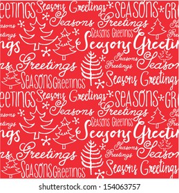 Árboles de Navidad y palabras de Vector sin fisuras de fondo