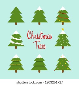 Christmas Trees.Vector illustration.