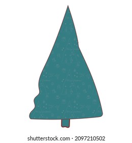 árbol de navidad.ilustración vectorial aislada en fondo blanco