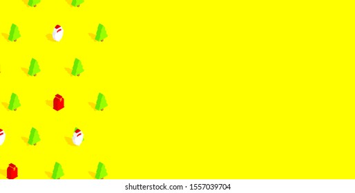 Christmas trendy decoration background. winter holiday pattern