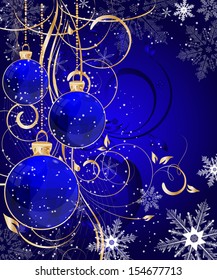 Christmas triangle pattern ball decorate card vector illustration