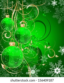 Christmas triangle pattern ball decorate card vector illustration