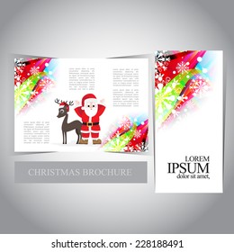 Christmas Tri-fold modern brochure template