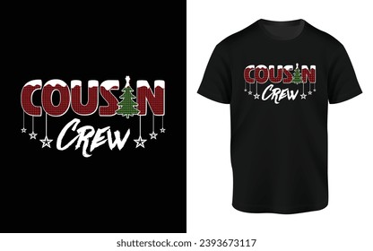 Christmas T-shirt Design 2023, Cousin Crew