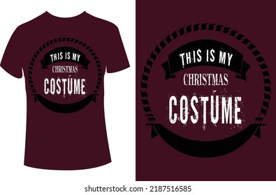 Weihnachts-T-Shirt-Design. Alle Elemente befinden sich in einzelnen Ebenen und der Text ist vollständig editierbar.