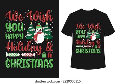 Christmas t-shirt design for all types of commercial use and also the file is easily editable. The design is best for t-shirt businesses and personal use.