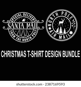 navidad diseño de camisetas conjunto navideño navidad, santa, navidad, tipografía, ilustración, vector
