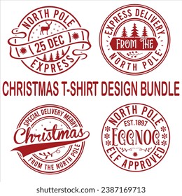 christmas t-shirt design bundle  merry christmas, santa, christmas, typography, illustration, vector