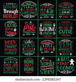 Christmas t-shirt design, Christmas design bundle, Christmas t-shirt bundle, t-shirt, Merry Christmas t-shirt design,