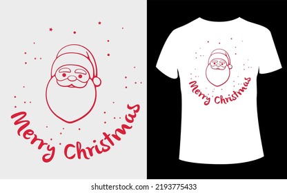 Weihnachts-T-Shirt-Design mit bearbeitbarem Weihnachtsvektor