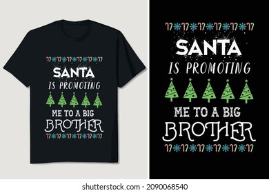 Christmas T-shirt Design Editable Vector 