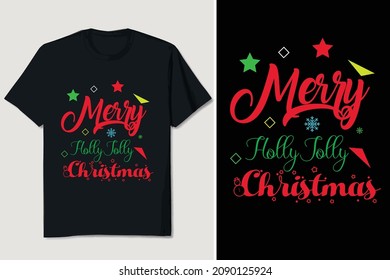 Christmas T-shirt Design Editable Vector 