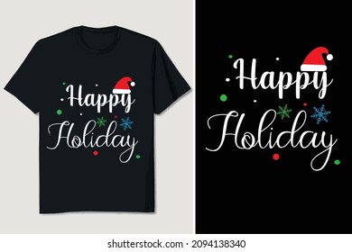 Christmas T-shirt Design Editable vector
