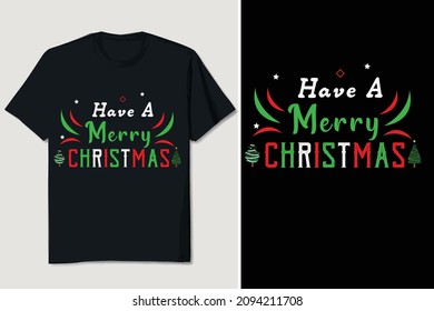 Christmas T-shirt Design Editable Vector