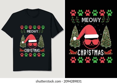 Christmas T-shirt Design Editable Vector